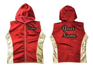 KANONG Muay Thai kapucnis kabát / Walk in Jacket : Piros/Arany