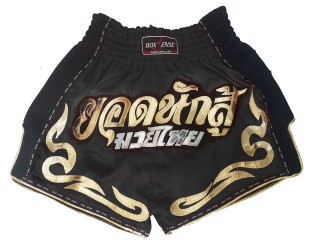 Boxsense Retro Muay Thai-Box Kick Box Nadrág : BXSRTO-027-Fekete