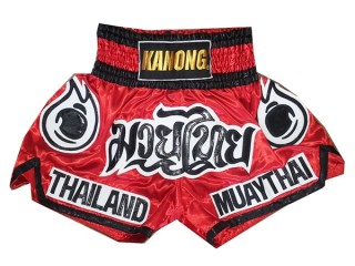 Kanong Muay Thai-Box Nadrág : KNS-118-Piros