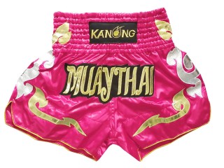 Kanong Muay Thai-Box Nadrág : KNS-126-Sötét Rózsaszín