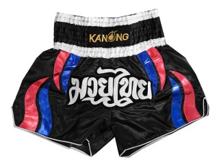 Kanong Muay Thai-Box Nadrág : KNS-138-Fekete