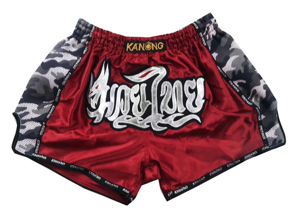 Kanong Retro Muay Thai-Box Kick Box Nadrág : KNSRTO-231-Gesztenyebarna