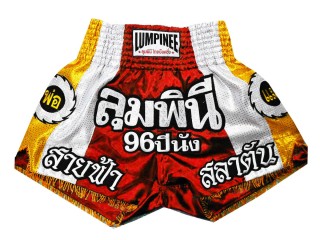 Lumpinee Muay Thai-Box Kick Box Shorts : LUM-001-Piros